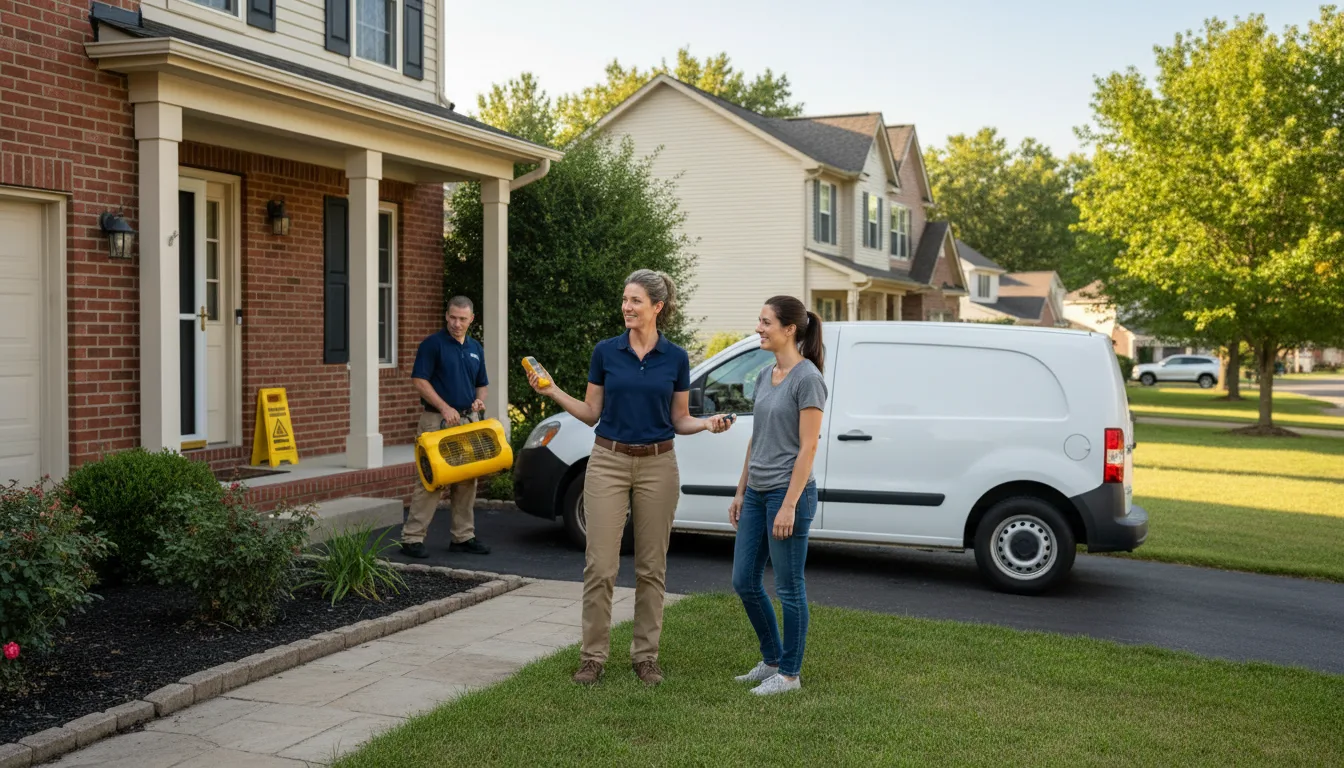 Residential water damage restoration in Bearden, AR